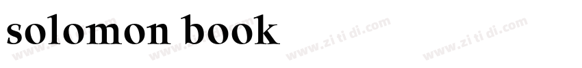 solomon book字体转换